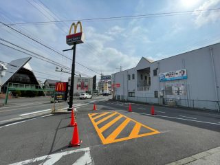 三重県　桑名市　飲食店駐車場　追加ライン工事